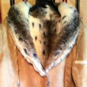 Suede Coat with Fur Trim 22W